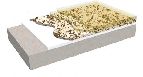 Terrazzo-like chip flooring system Prepare the concrete surface as above to exceed CSP profile.