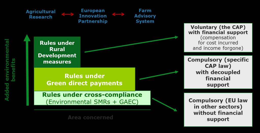 reinforced during the CAP reform should support the greening of the CAP as a whole. The way the various instruments work together is illustrated by Figure 1.