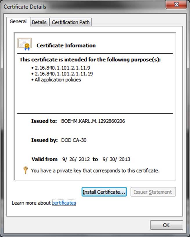 CAC Certificate