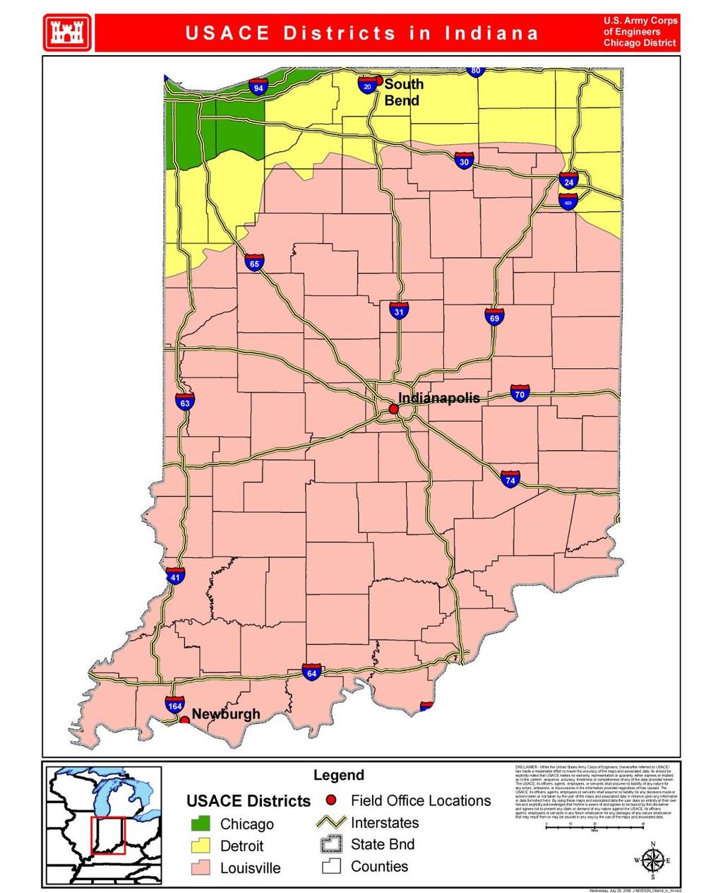 PERMITTING USACE DISTRICTS IN INDIANA The