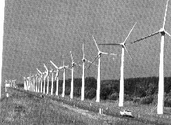 Wind power This method uses wind as a means of turning aerogenerators in order to produce electricity. The disadvantages are that large amounts of land are required for these wind farms.