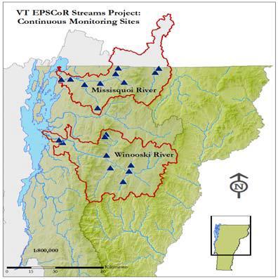 H1: Watershed land use and stream bank morphology determine sediment load and P- N speciation sensitive to timing, frequency, and intensity of rain-snow events.