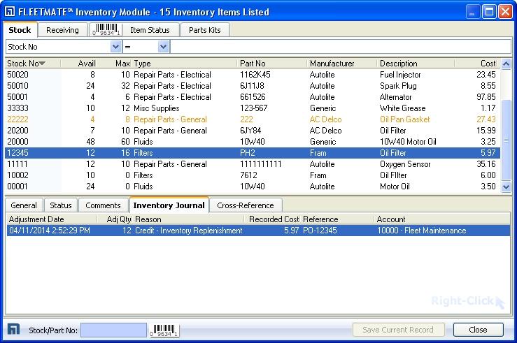 Adding an Item to Inventory Inventory Journal Once you record an Inventory Adjustment, you will now see a transaction journal entry on the Inventory Journal tab as pictured below.