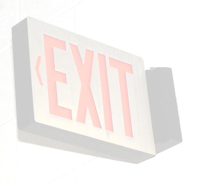Looking for Opportunities In Businesses Exit Signs LED or Electroluminescent Replacing sign with 2-35W (70W total) incandescent with.