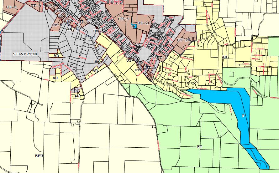 A map depicting a portion of Marion County Rural Zoning Map Section 24 Rural Zoning Map Legend Marion County Rural
