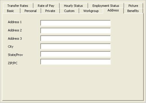 Maintaining Employees Address Tab Use the Address tab to edit the employee s home address. Complete the fields as shown in the following table.