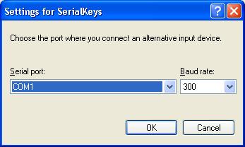 10 CONNECTION AND COMMUNICATION WITH PERIPHERAL DEVICES WindowsDirect Communication Function 5 Clicks [Settings]. The [Settings for SerialKeys] dialog box will be displayed.