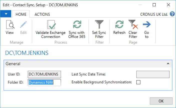 Background synchronization at scheduled times or manual sync.