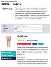 Consumers can read over 236,000 beauty and health reviews - in addition to searching brand and product name