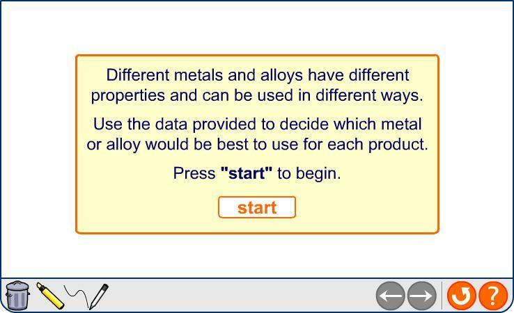 Using metals and alloys