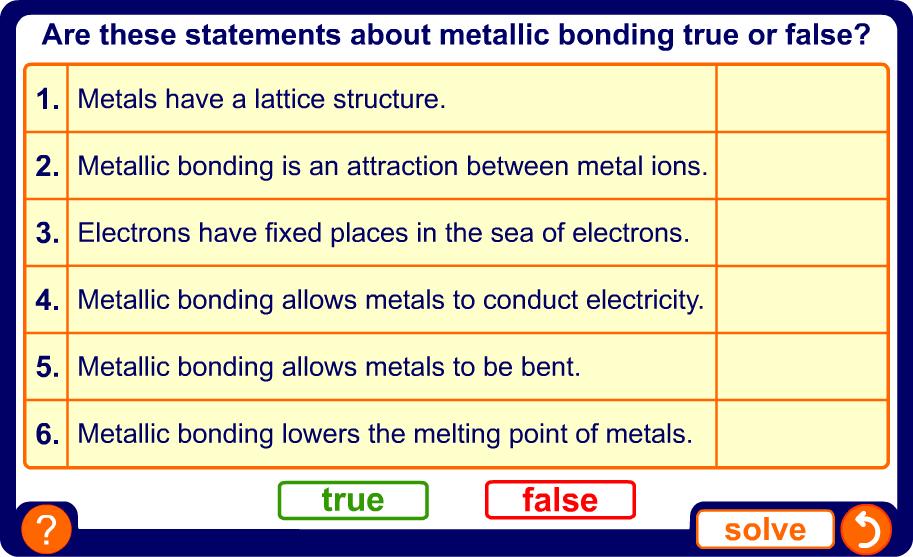 Metallic bonding 18 of