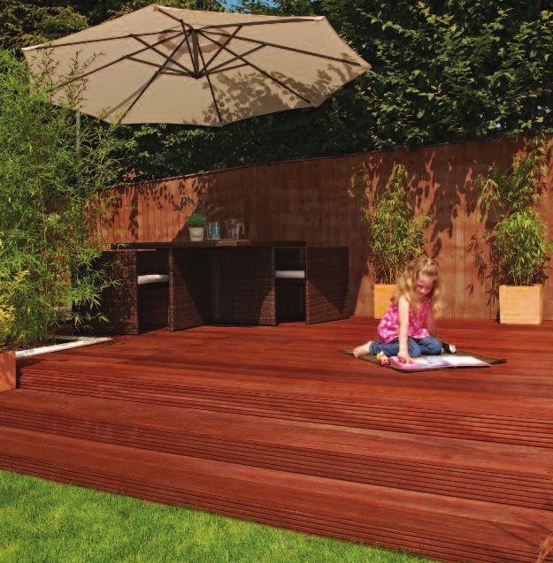 HARDWOOD Hardwood offers a rich, natural surface with incredible durability and natural resistance to weather. Use a high quality deck oil to maintain a rich colour or leave to weather naturally.