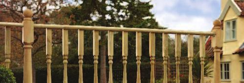 Choose from the solid reliability of the Roman column balustrade, the elegant lines of the turned spindle or, for a more clean, modern look, the square spindle.
