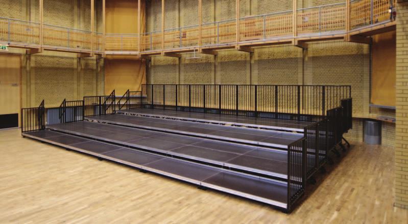 Stage platforms are simple to set up and can be taken down in a very short time.