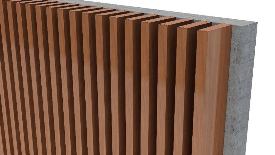 Architectural Battens 1 Attach KWB50BPA to wall.