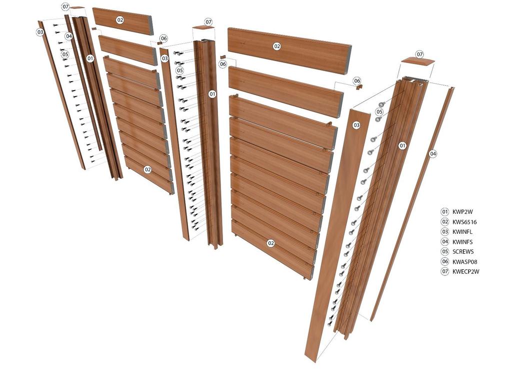 Installation Knotwood s fencing system is designed to be easily installed for a variety of finished products.