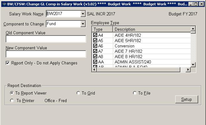 4. Enter the GL Acct No. 5. Enter the salary information on the Salary Expense tab. 6. Enter the benefit information on the Benefit Expense tab. 7. Click the Save button.