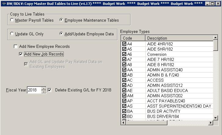 Updating Employee Data All of the following data fields in Live Payroll will be updated when selecting this option.