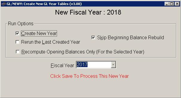 Create the New Fiscal Year The budget year must be created on the Budgetary Accounting side in order to begin the Budget Works process. 1. Sign into Budgetary Accounting. 2.