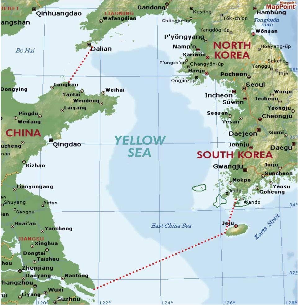 Yellow Sea LME 400,000 km 2 Bordered by PR China, RO Korea, and DPR Korea Tens of millions of people in five large cities in three 3