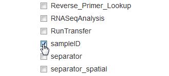 In the Kits step, confirm settings and select Ion AmpliSeq Sample Id panel from the Control Sequence dropdown