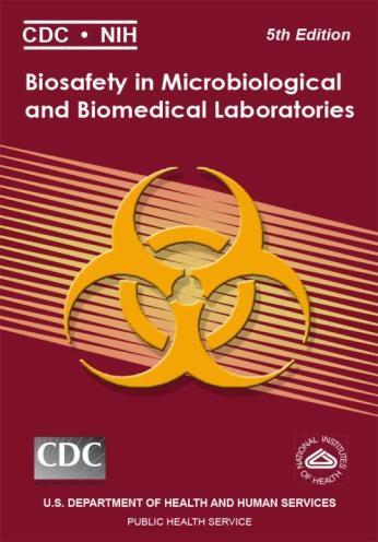 9 Principles of Biological Safety Biosafety levels Increasing levels of personal and environmental