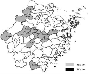 76 Lianqing Zhou, Zhou Shi, Youwei Zhu Cr Hg Pb Cu Fig.6: Spatial distribution map of Cr, Hg, Pb, Cu 3.