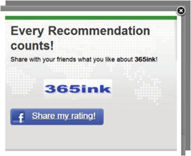 Figure 3: ekomi offers an App to show the Certificate Page on a Facebook Wall Figure 4: Social Commerce Recommendation Recommend now and share your experience ekomi ReviewsandRich Snippets Until