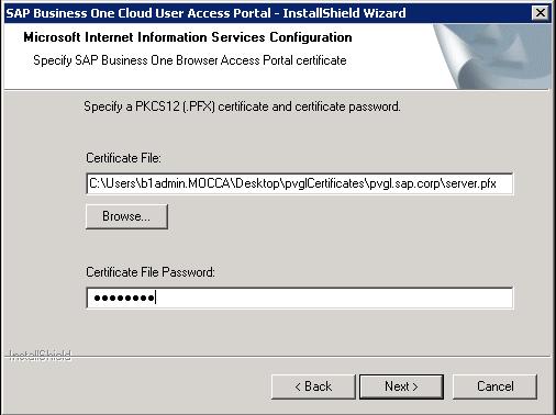 Note that the external certificate is for the reverse proxy server.