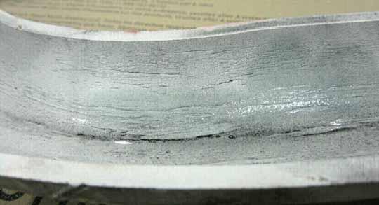 Bend 57 after magnetic particle testing.