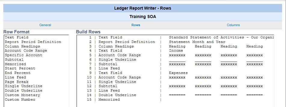 Ledger Report Writer *Added Two Row Formats Custom Monetary and Custom Number *Added Format