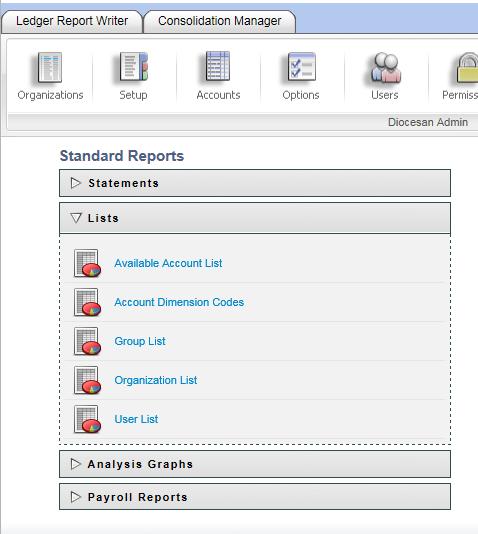 Added: *Organization List Report *User List Report Reports