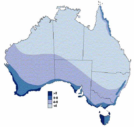 The Australian wind resource (Simple estimates