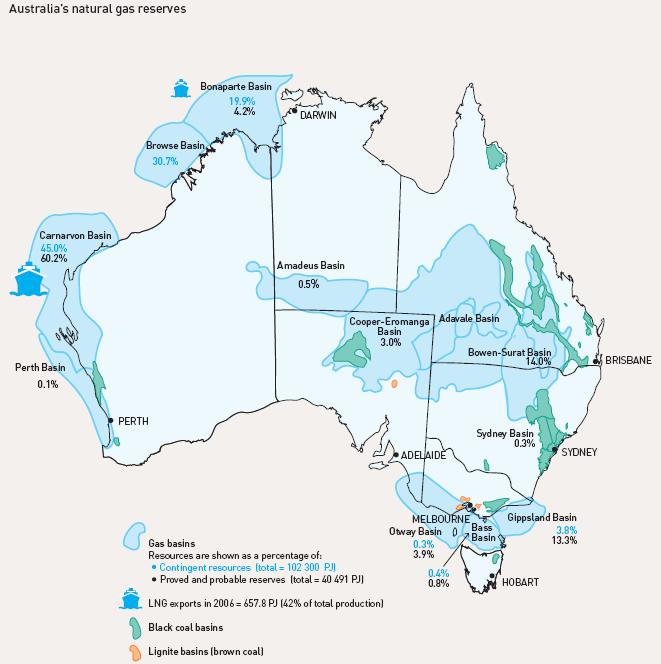 Australian gas resources (AER,
