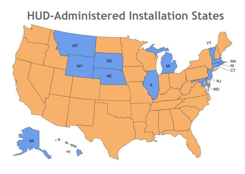 Serves as the State Administrative Agency for 14 states that do not participate as a HUD SAA partner.