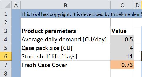 Step 2: Choose a worksheet, depending on the evaluation scenario The parameters that determine the expected OSA and waste can be evaluated in two different scenarios.