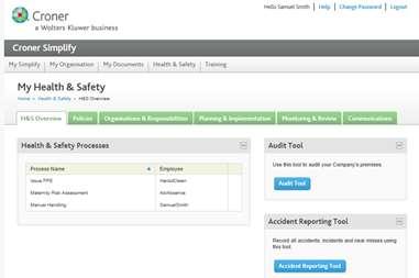Health & Safety This tab contains useful information and advice on matters relating to health and safety.