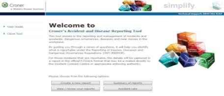 Accident Reporting Tool The Accident Reporting tool can assist in the reporting of accidents, dangerous occurrences, diseases and near misses in the workplace.