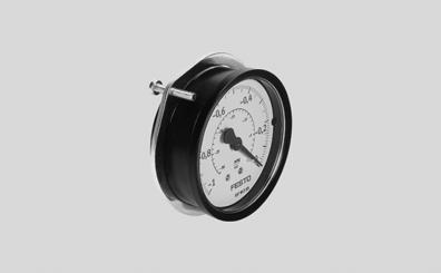 Vacuum gauge FVAM, EN 837-1 Function -Q- Temperature range 10 +60 C -L- Pressure 1 0 bar Analogue display via Bourdon tube Vacuum gauges can be loaded up to ¾ of their full scale value under static