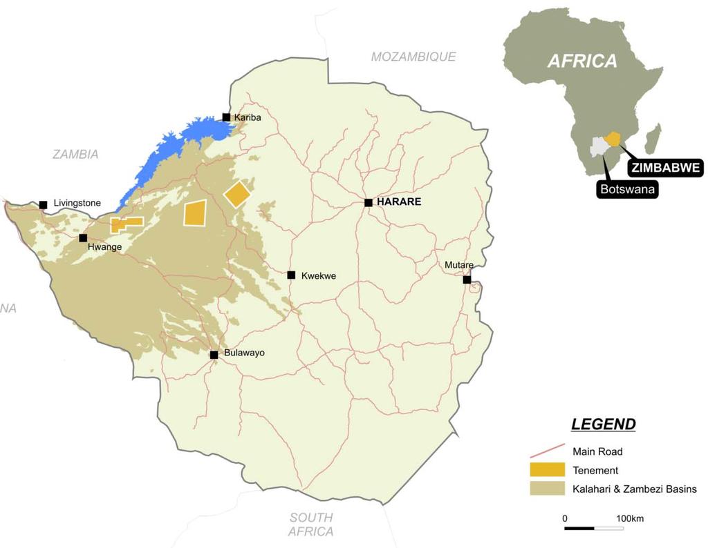 CURRENT PROJECTS ZIMBABWE Tlou has recently signed a deal to acquire a controlling share in 3 highly prospective CBM Special Grants in Zimbabwe ~3000km 2 acreage position Geological potential of