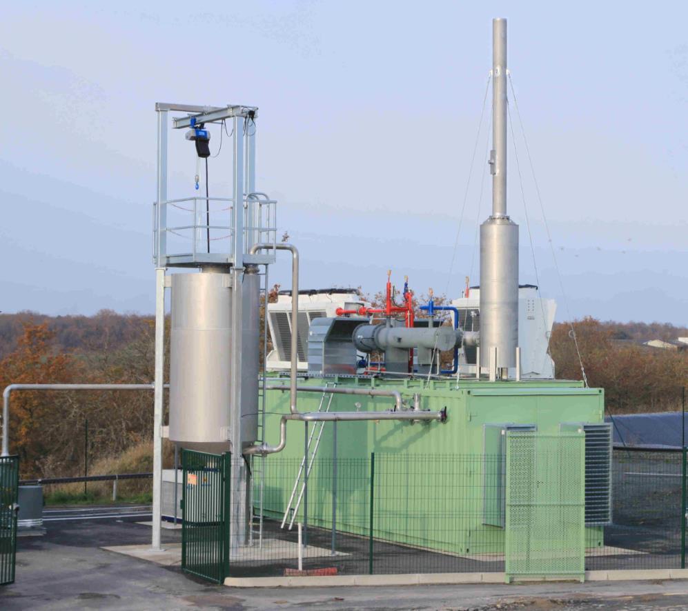 Landfill gas CHP with gas treatment system