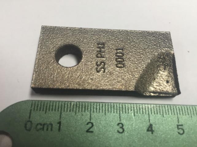 The surface roughness of another 15-5 stainless steel printed part was studied by atomic force