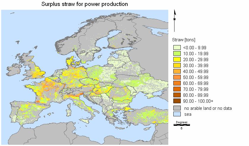 Straw potential derived from statistics and NPP (as distribution parameter) From: Julia Gehrung (DLR,