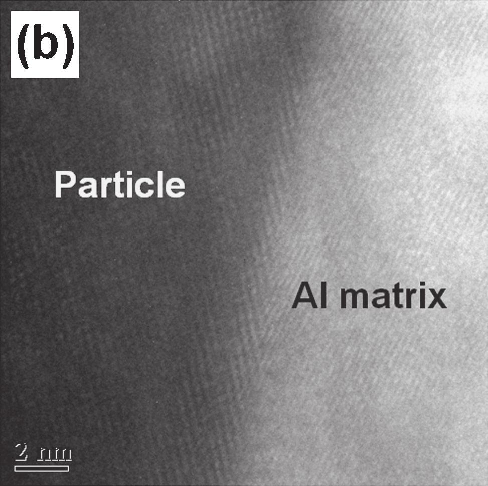 5 TEM diffraction pattern analysis results of (a) Al matrix, and (b) Co-Ni based phase.