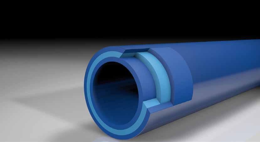 System aquatherm ot aquatherm blue ot special technical features PP-R Layer Faser Layer PP-R Layer Oxygen Barrier aquatherm blue with oxygen barrier ot With the redeveloped aquatherm blue pipe faser