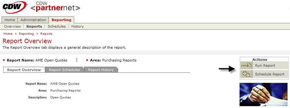 Creating and Scheduling Reports To schedule a report to run on a weekly or monthly basis, click the List All in the Reports Available to Run section of the Reporting Overview tab.