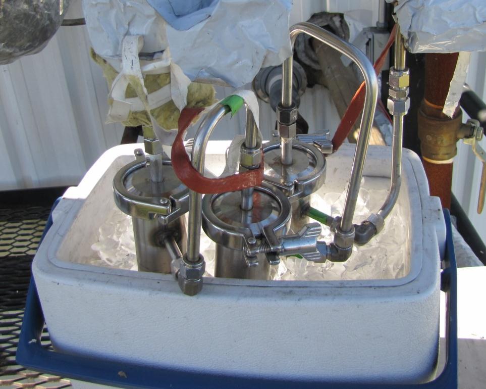 56 Figure 3.15: Water condensing impingers set for exhaust gas.