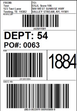 GS1-128 LABELS GS1-128 labels are an outer label affixed to each carton and/or pallet and provide information about a particular shipment This label will