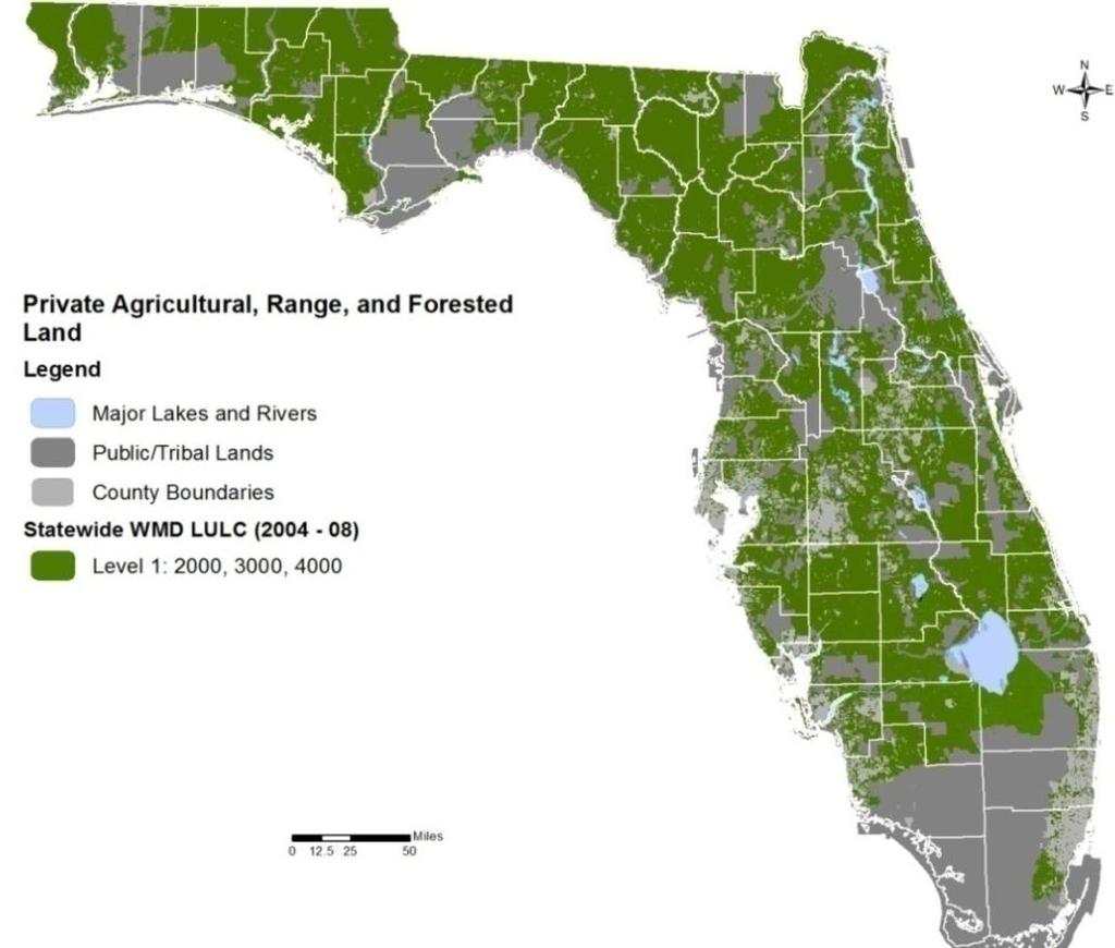 Florida is a Big State with Lots of Open Land 35 million acres 9 million public