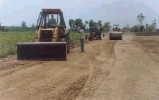 Stages in Construction of Rural Roads Earthwork and Sub-grade An embankment is generally constructed to raise road level to avoid later damage to the road by surface water and ground water.